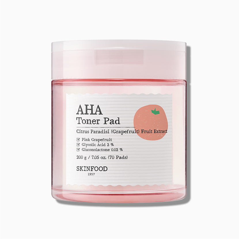 SKINFOOD Pink Grapefruit AHA Toner Pad 70 pads