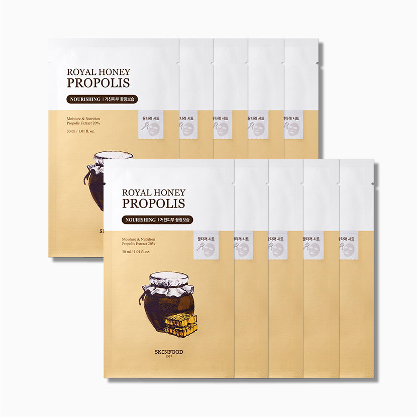 SKINFOOD Royal Honey Propolis Enrich Mask Set 30ml x 10 sheets