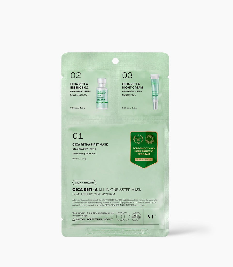 VT Cica Reti-A All In One 3 Step Mask 28g x 1 sheet