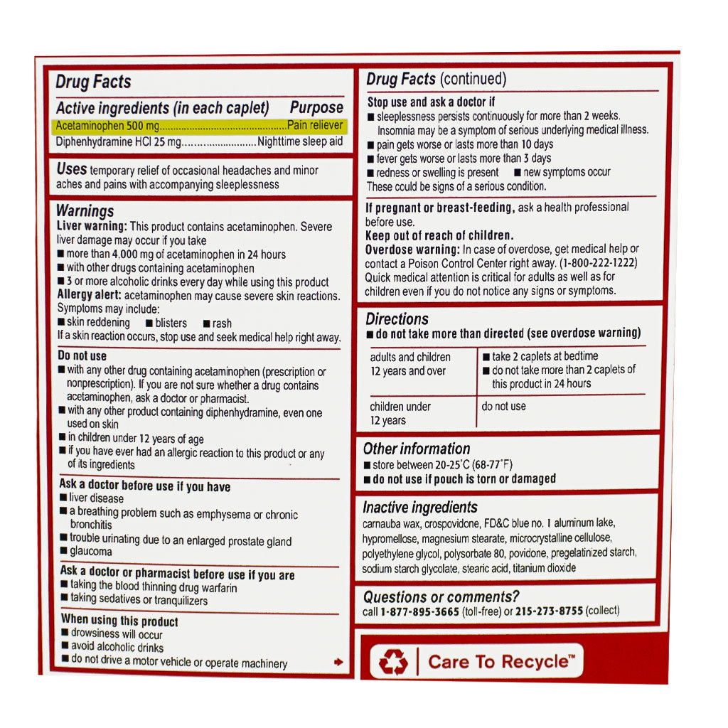 Tylenol PM Go Packs - Box of 4