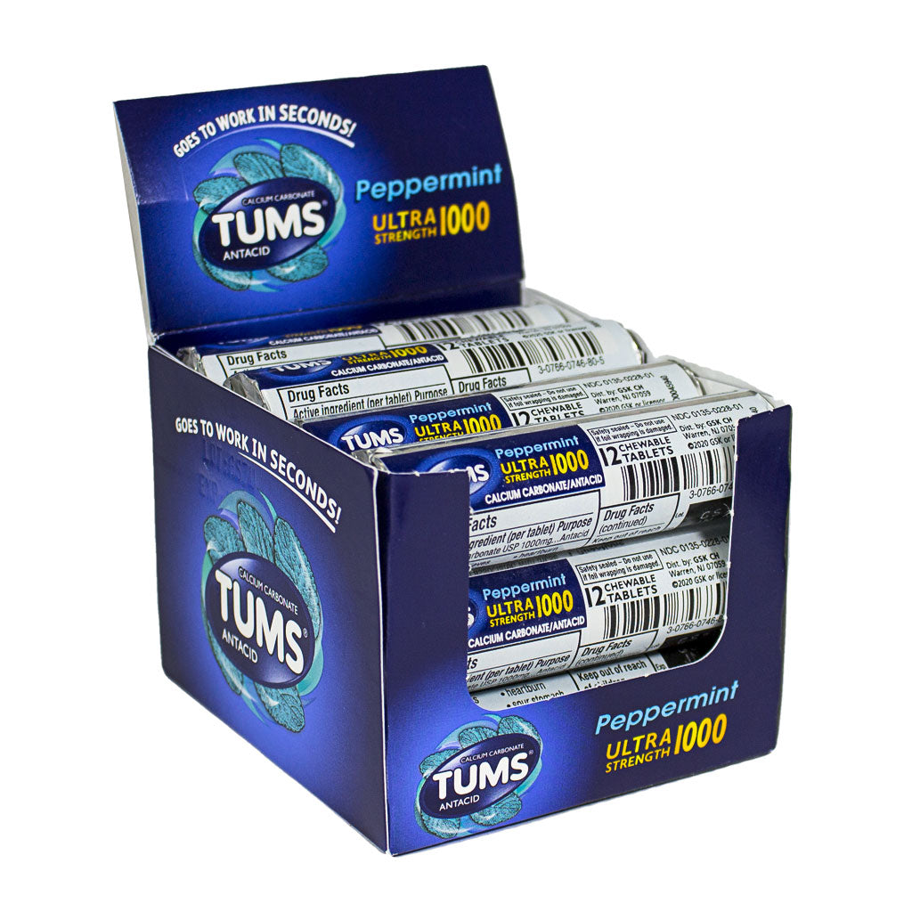 Tums Ultra Strength Peppermint - Roll of 12