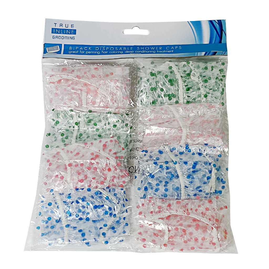 Disposable Printed Shower Cap - 8 ct.
