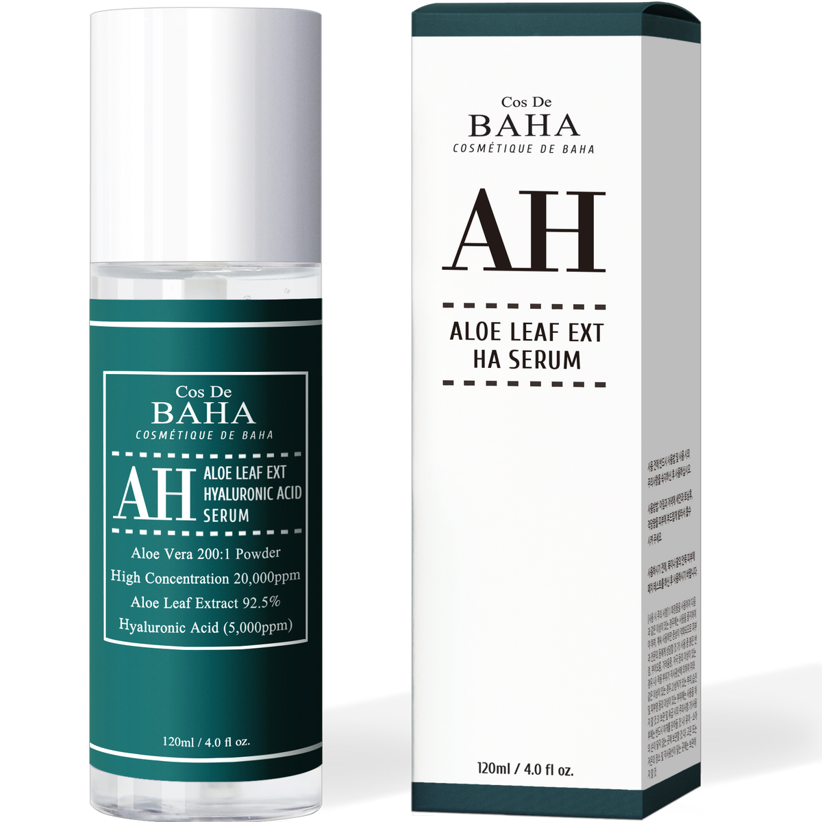 Cos De BAHA AH Aloe Leaf Ext Hyaluronic Acid Serum 120ml