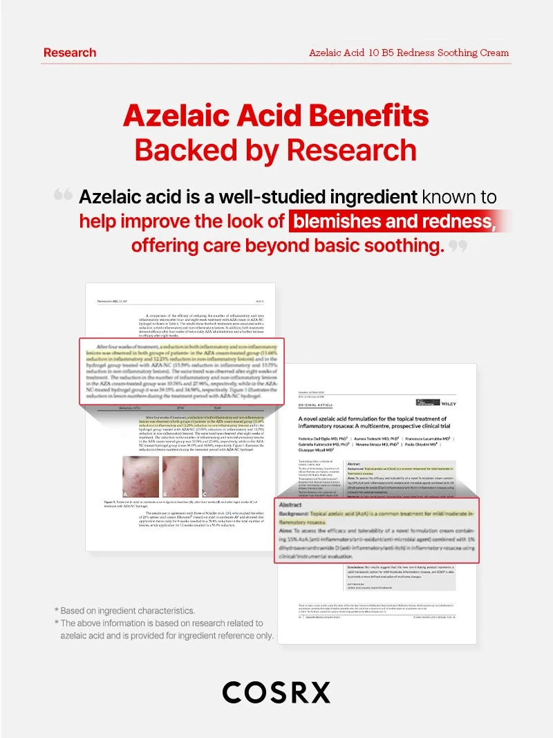 COSRX Azelaic Acid 10 B5 Redness Soothing Cream 30ml