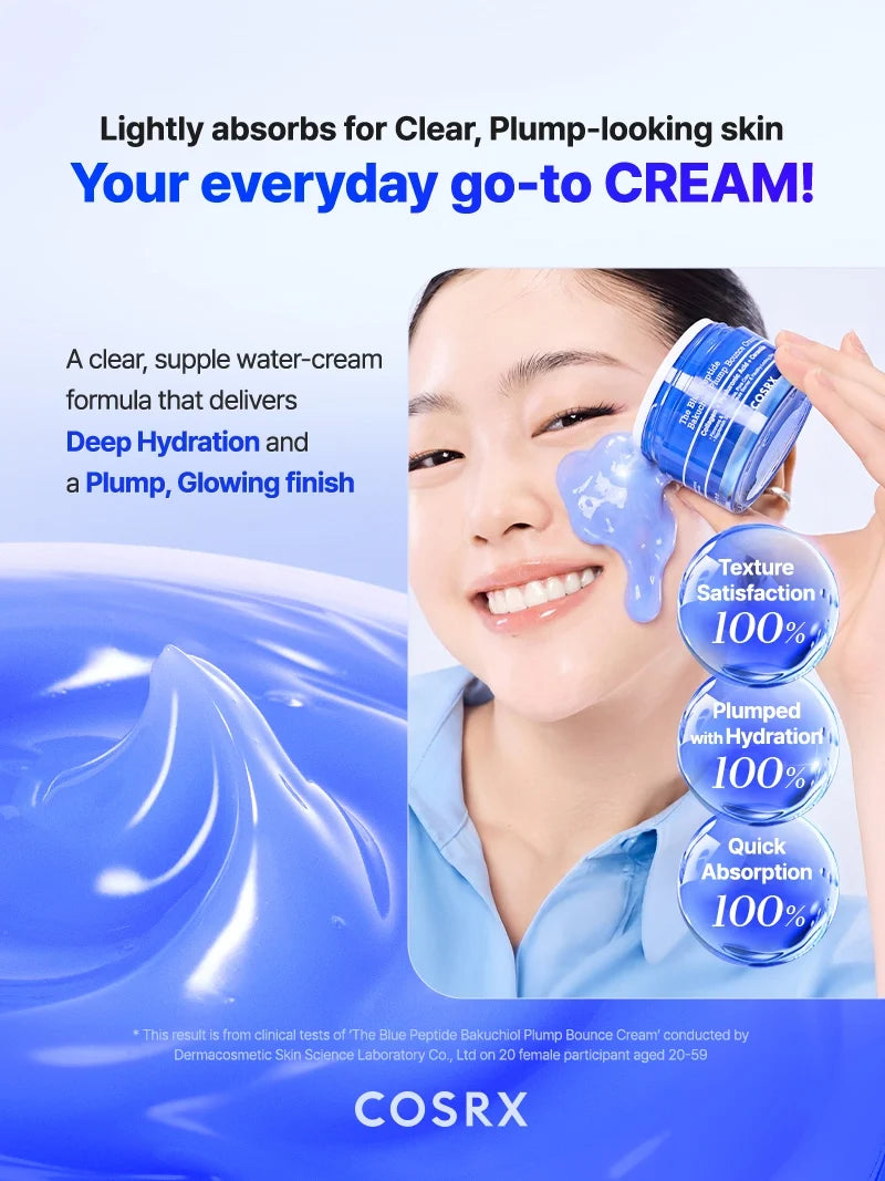 COSRX The Blue Peptide Bakuchiol Plump Bounce Cream 50ml