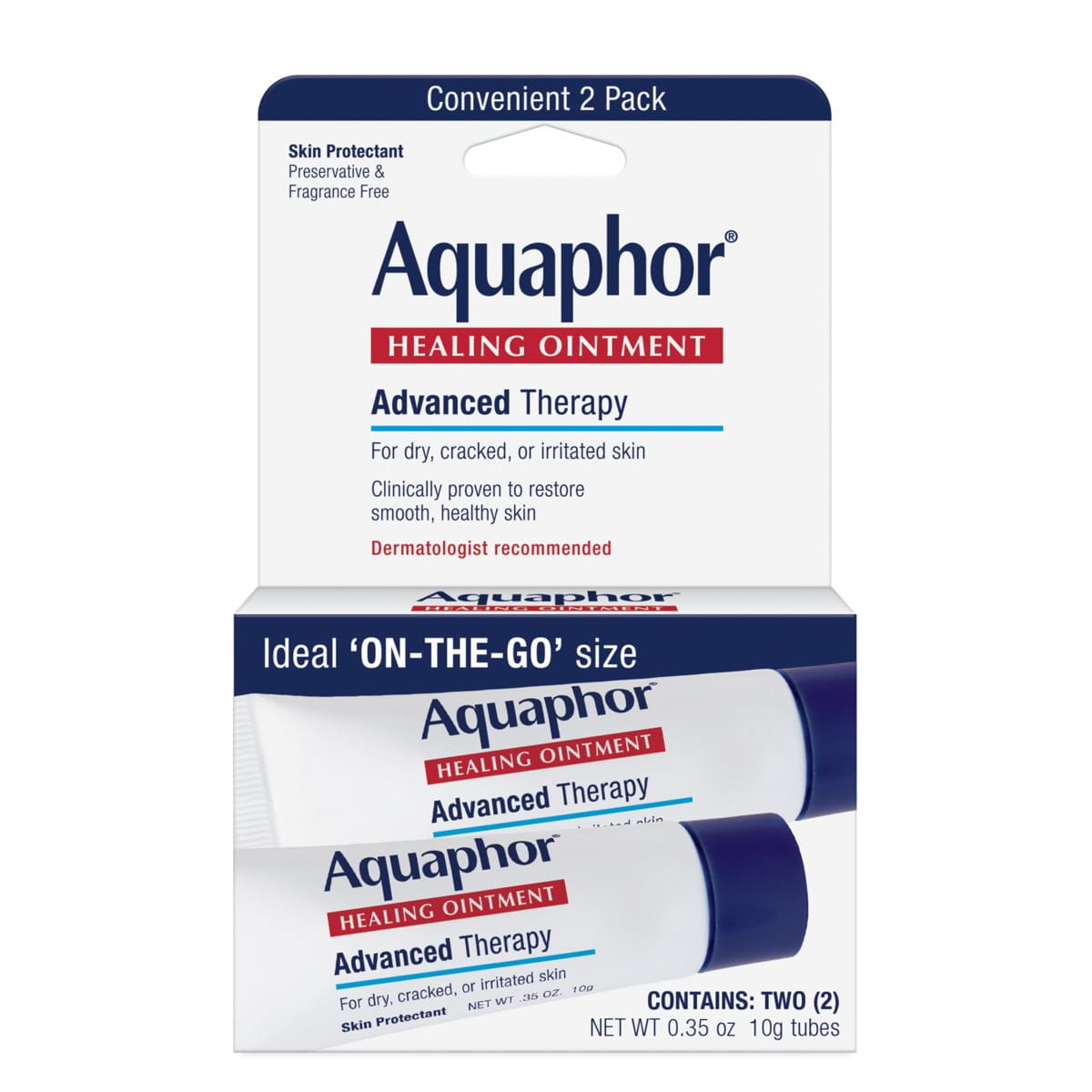 Aquaphor Healing Ointment Mini Tubes .7oz (2x .35oz) First Aid