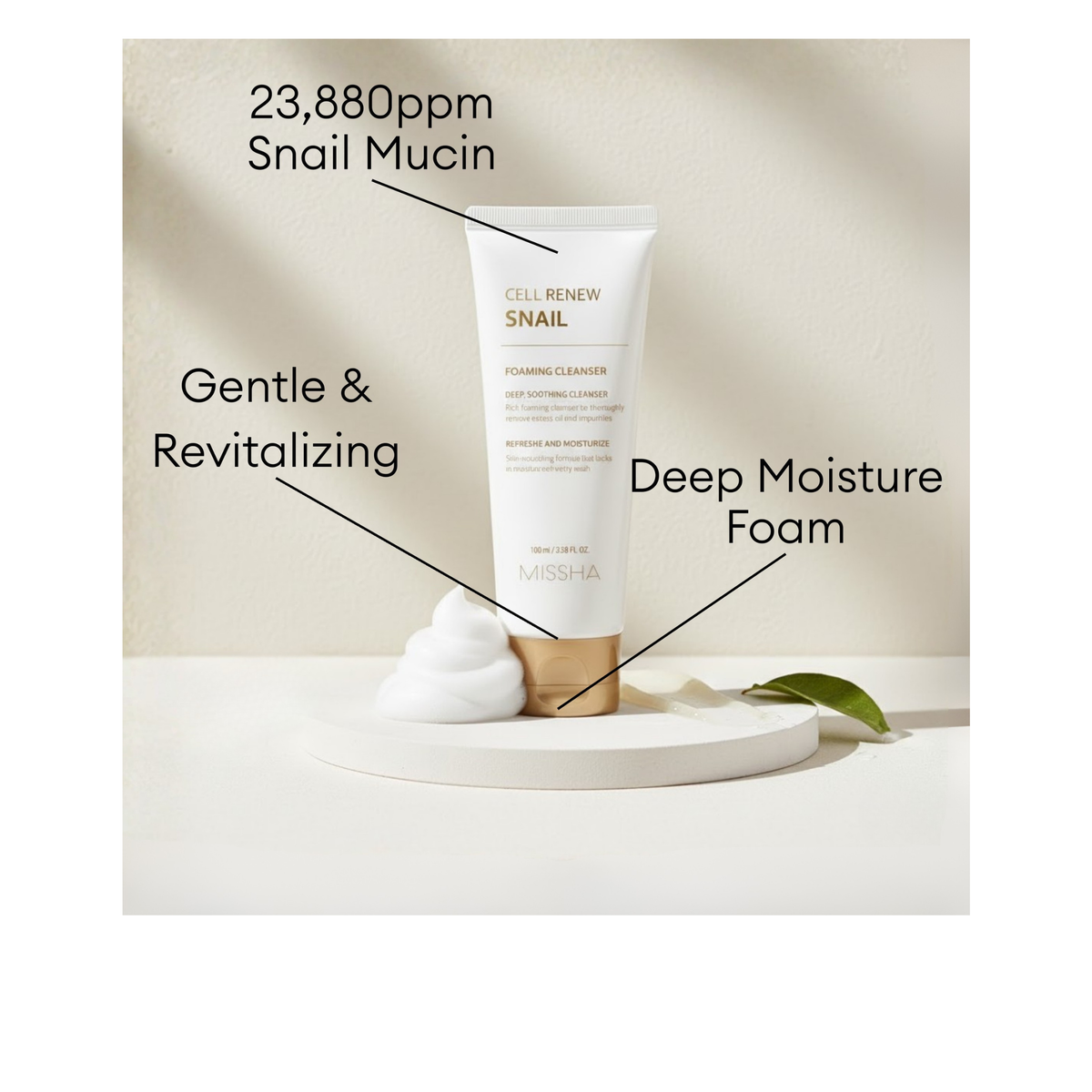 MISSHA Cell Renew Snail Foaming Cleanser 100ml