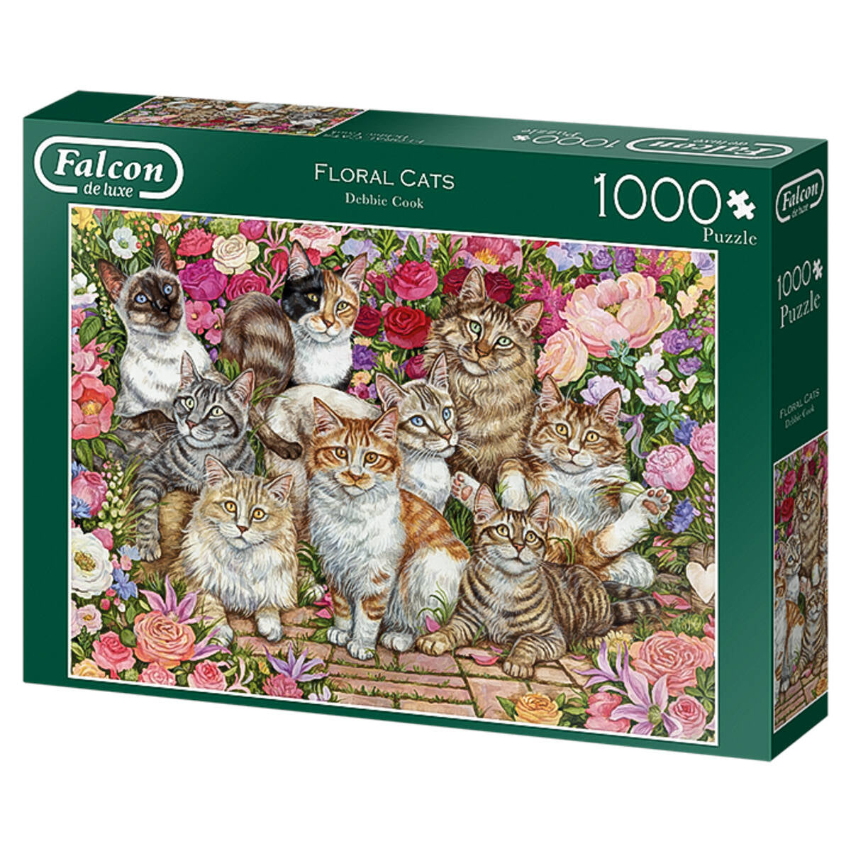 Falcon de luxe Floral Cats Puzzle 1000 Piece