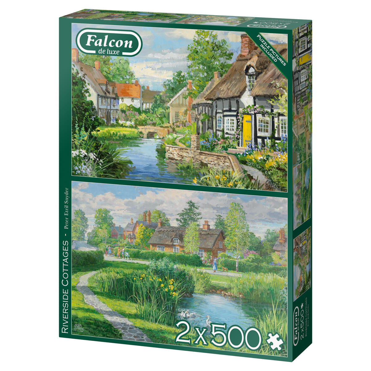 Falcon de luxe Riverside Cottages Puzzles 2 x 500 Piece