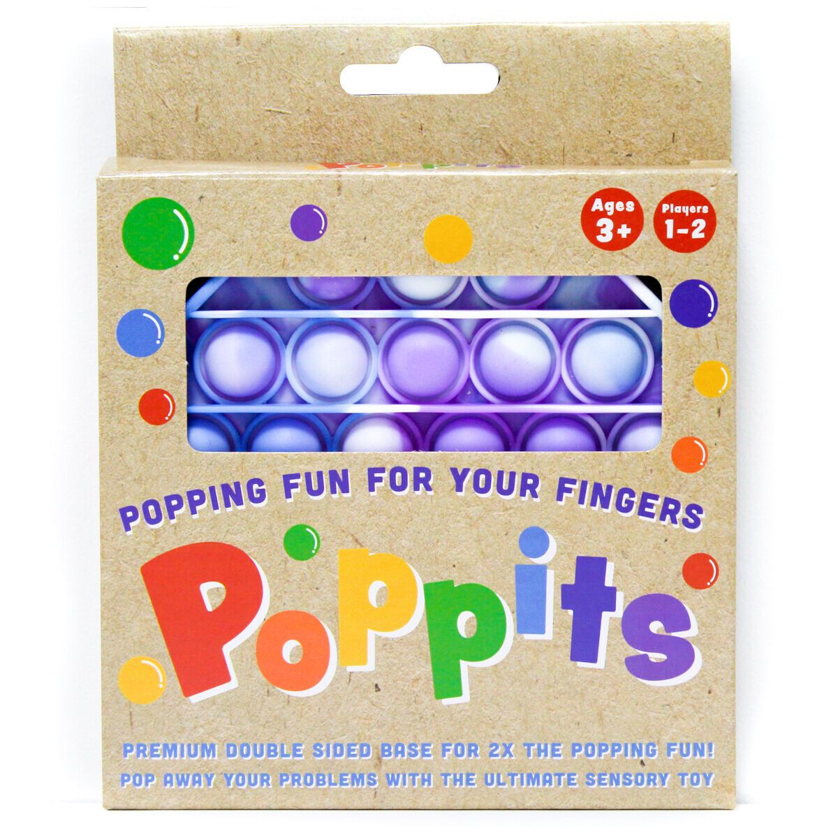Cartamundi Poppits Purple Tie Dye Octagon Sensory Toy