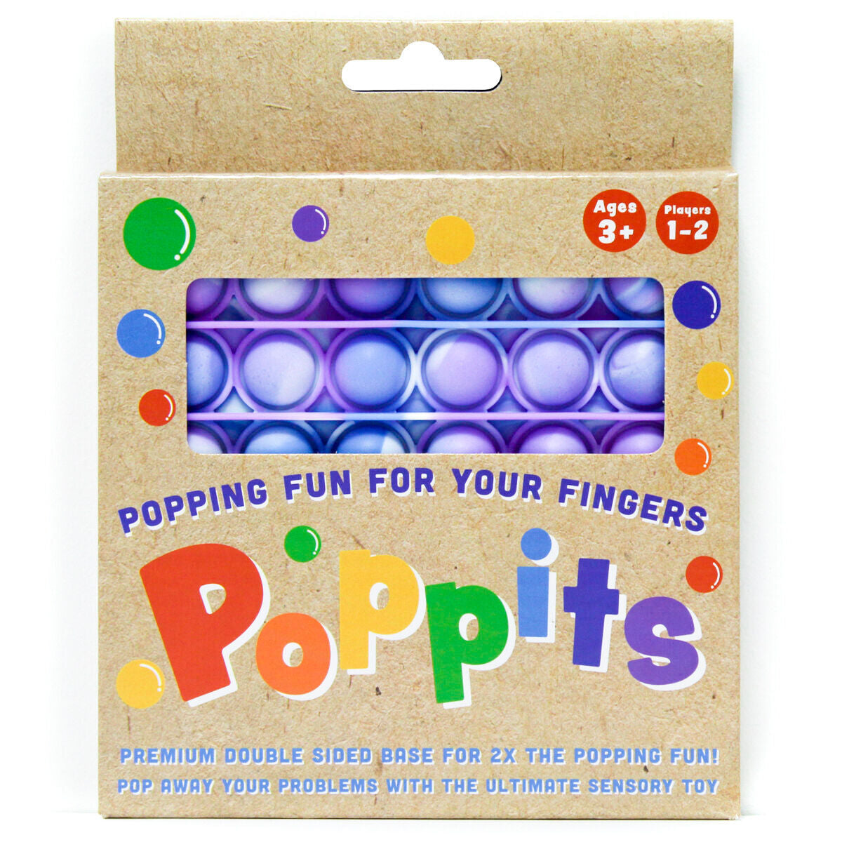 Cartamundi Poppits Purple Tie Dye Square Sensory Toy