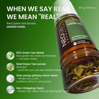 NEOGEN Dermalogy Real Fresh Foam Green Tea 160g