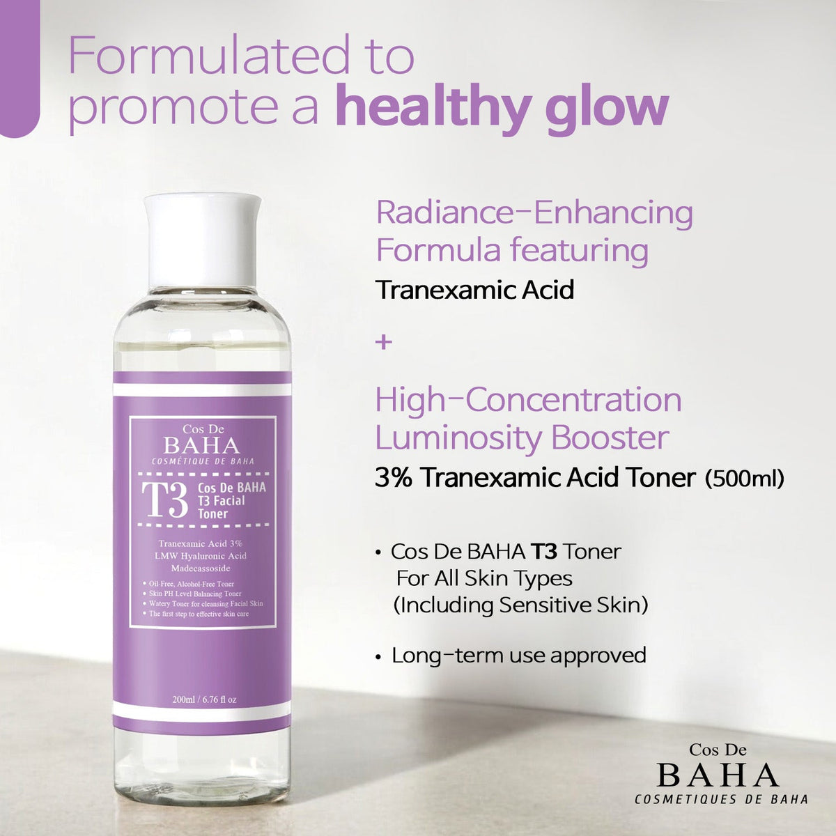 Cos De BAHA T3 Facial Toner 200ml