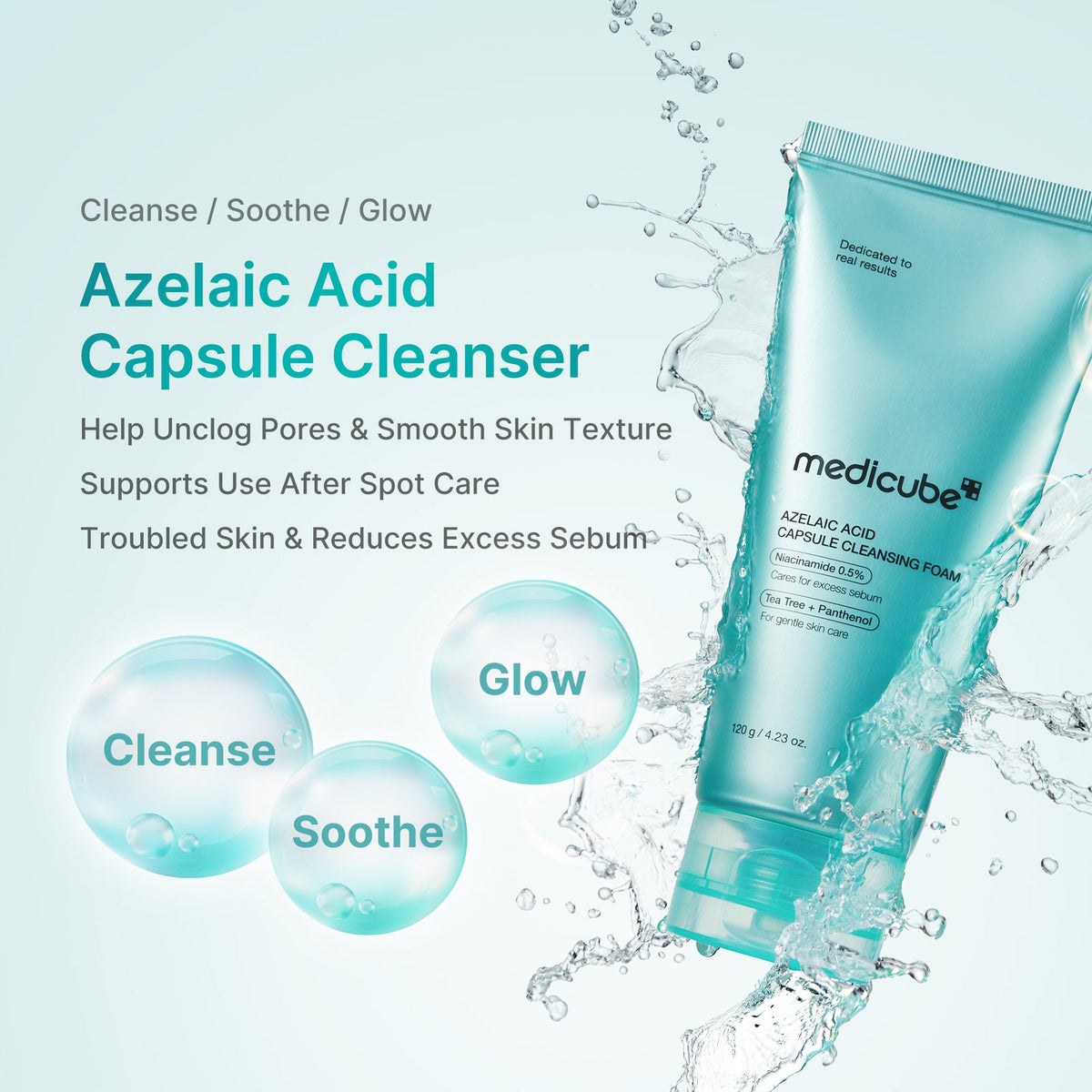 medicube Azelaic Acid Capsule Cleansing Foam 120g