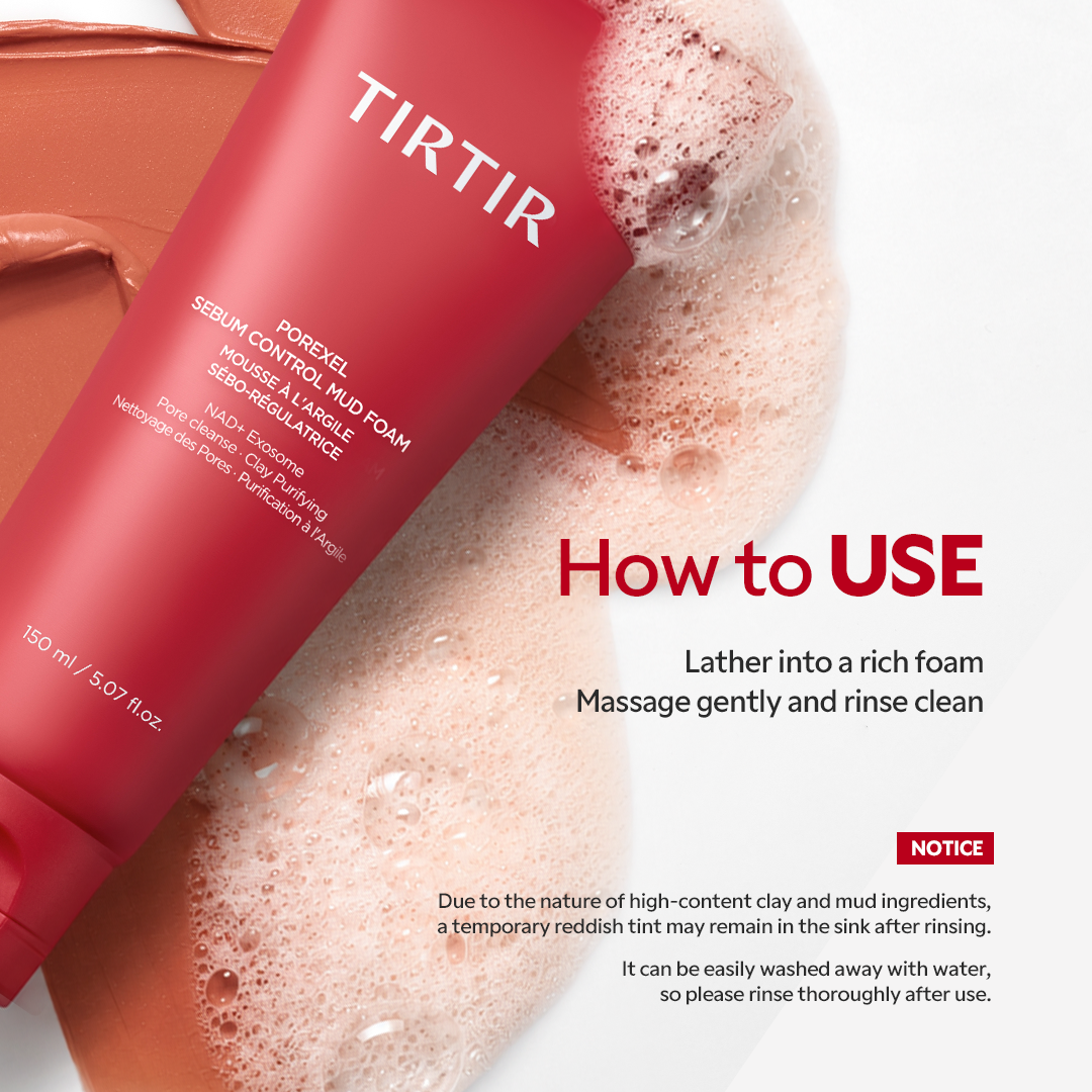 TIRTIR Porexel Sebum Control Mud Foam 150ml