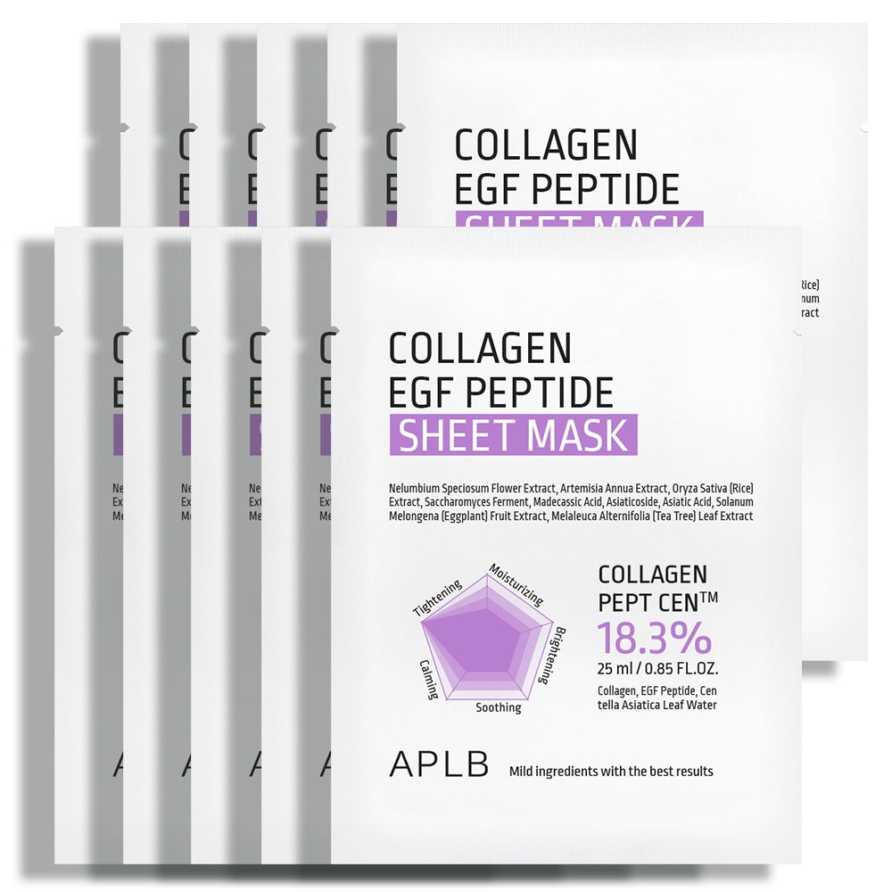 APLB Collagen EGF Peptide Sheet Mask 25ml x 10 Sheets