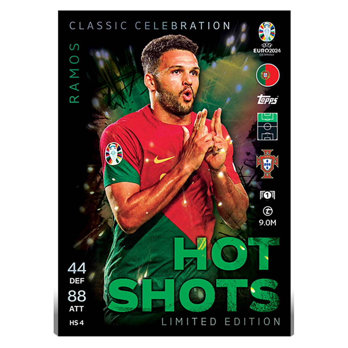 Topps Match Attax UEFA EURO 2024 Trading Cards Mega Tin 1: Hot Shots 10 Pack