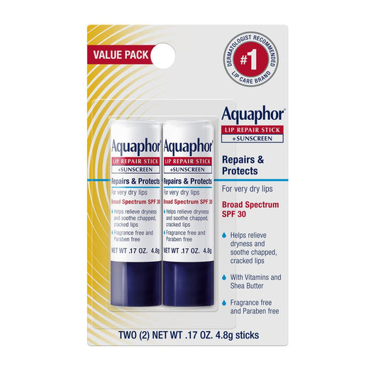 Aquaphor Lip Repair & Protect + SPF30 Balm Stick Duos .34oz