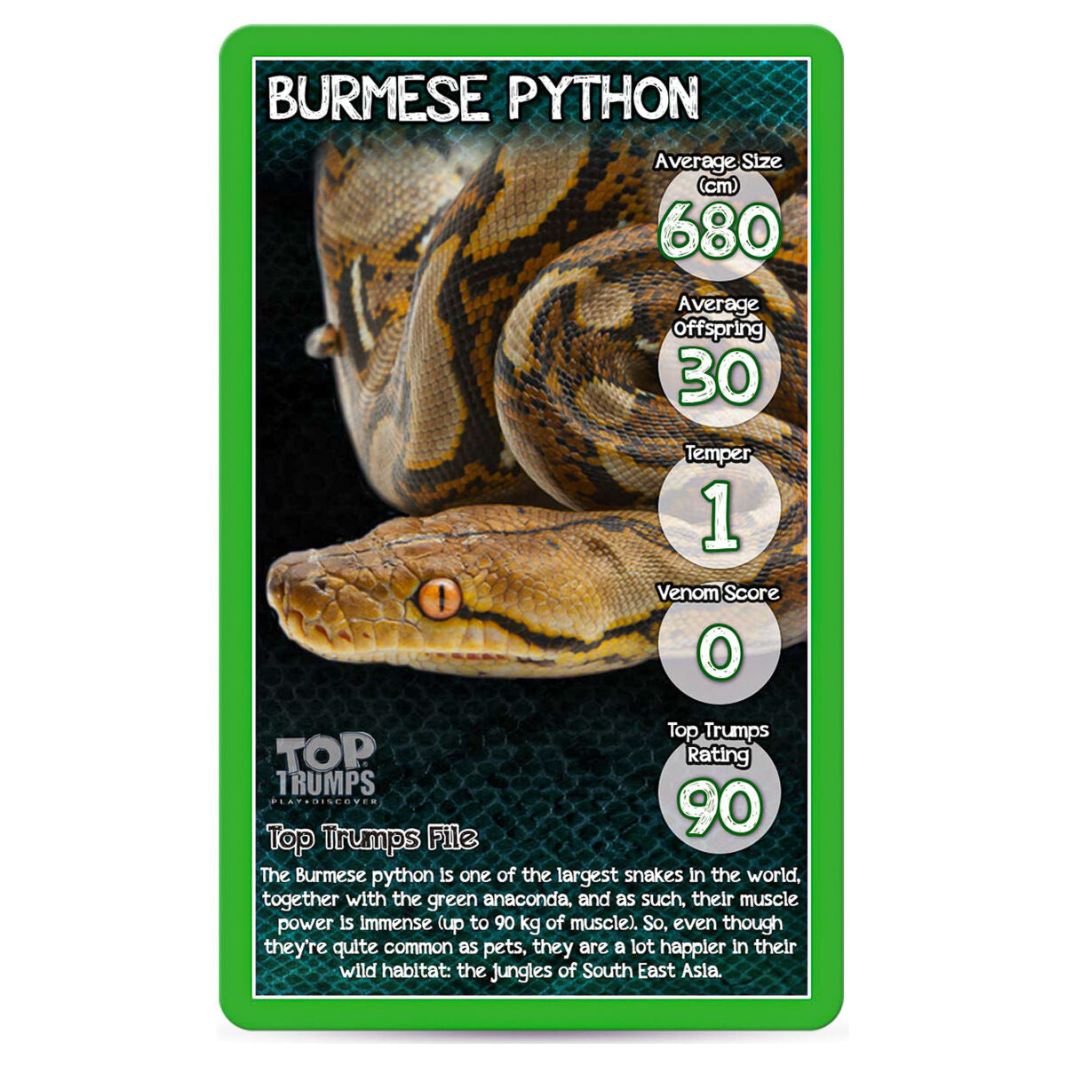 Top Trumps Snakes Card Game