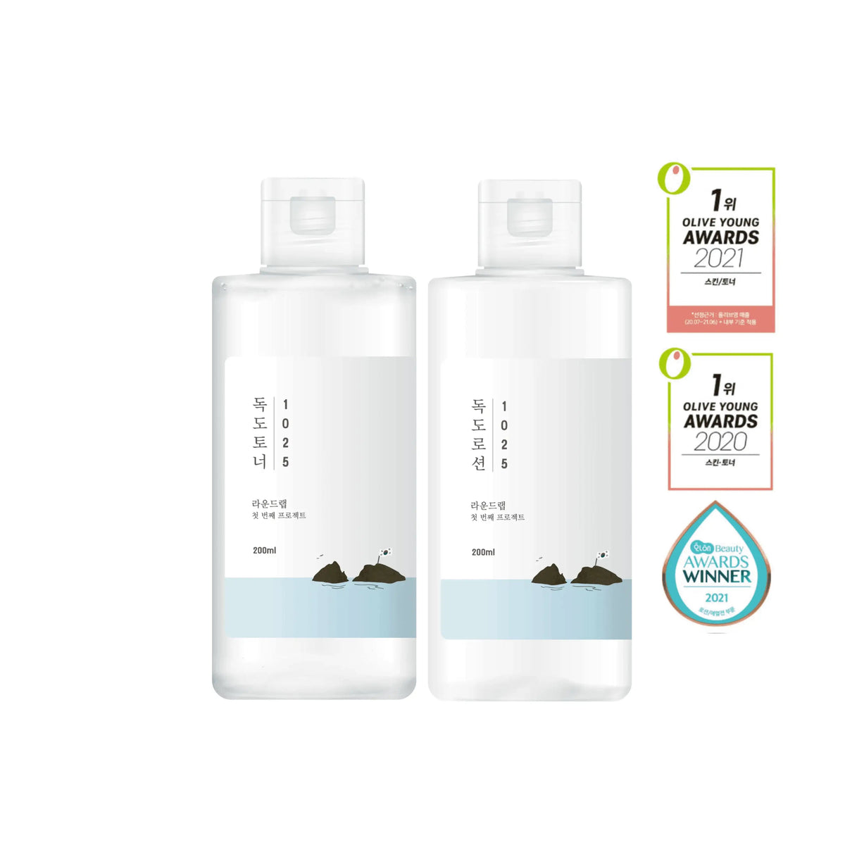 ROUND LAB 1025 Dokdo Toner Lotion Set 2 pcs