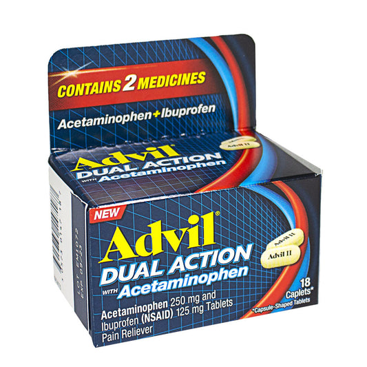 Advil Dual Action with Acetaminophen – Box of 18