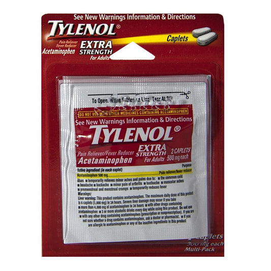 Tylenol Extra Strength Carded - Card of 4