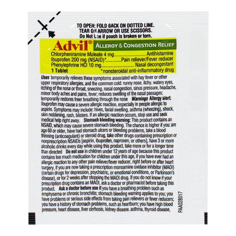 Advil Allergy Congestion Relief - Pack of 1