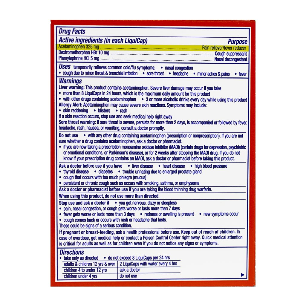 DayQuil Cold & Flu Relief - Card of 2