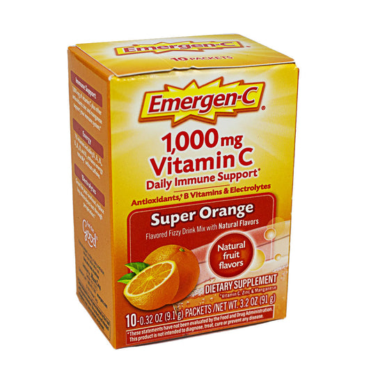 Emergen-C Super Orange, - Box of Ten 0.32 oz. Pouches