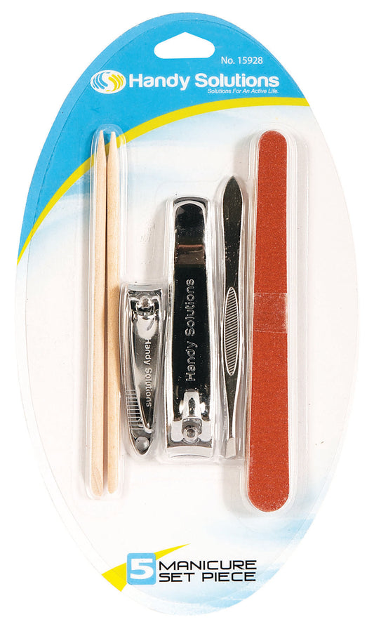 Handy Solutions Manicure Pedicure Set - 5 Piece Kit