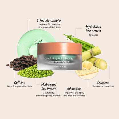 haruharu wonder Centella Phyto & 5 Peptide Concentrate Cream Refill Only 30ml
