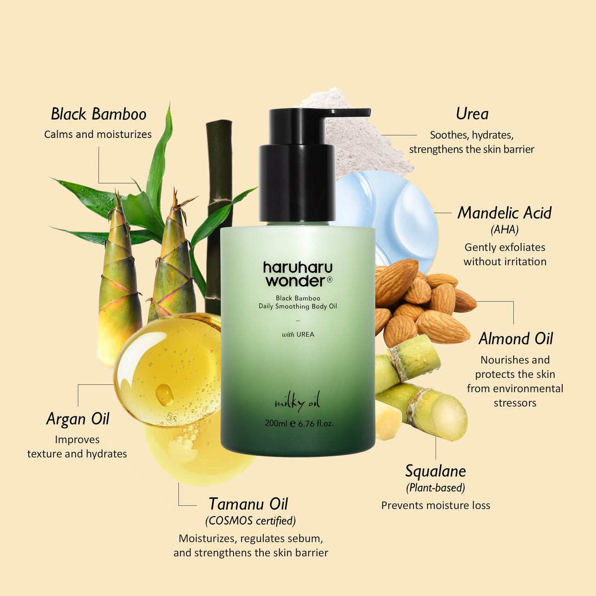 haruharu wonder Black Bamboo Daily Smoothing Body Oil Mini 30ml