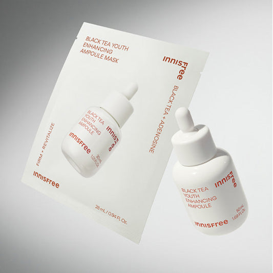 innisfree Black Tea Youth Enhancing Ampoule Mask 28ml x 1 sheet