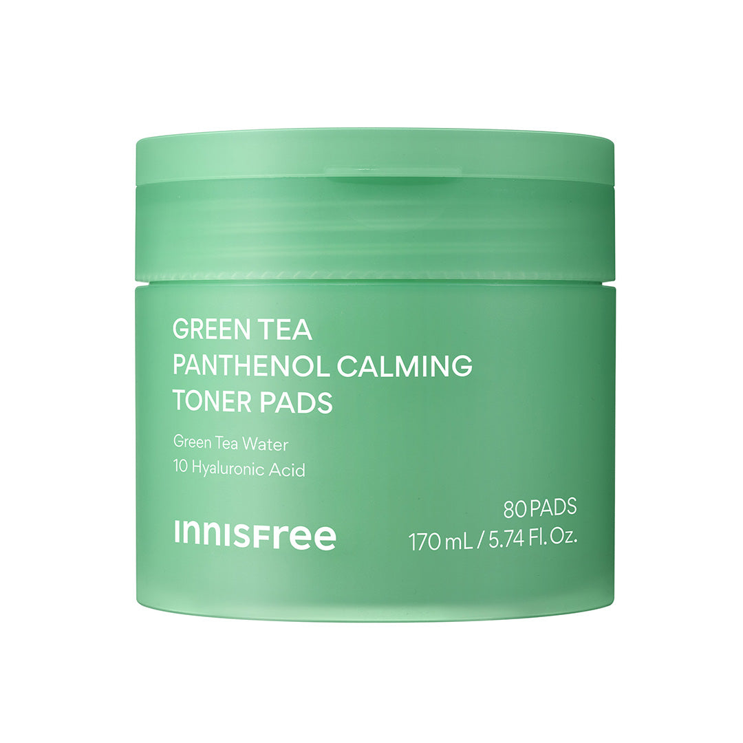 innisfree Green Tea Panthenol Calming Toner Pads 80 pads