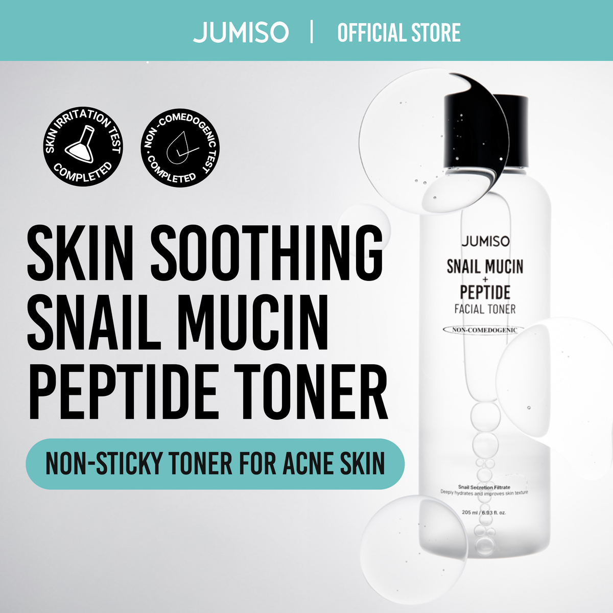 JUMISO Snail Mucin + Peptide Facial Toner 205ml