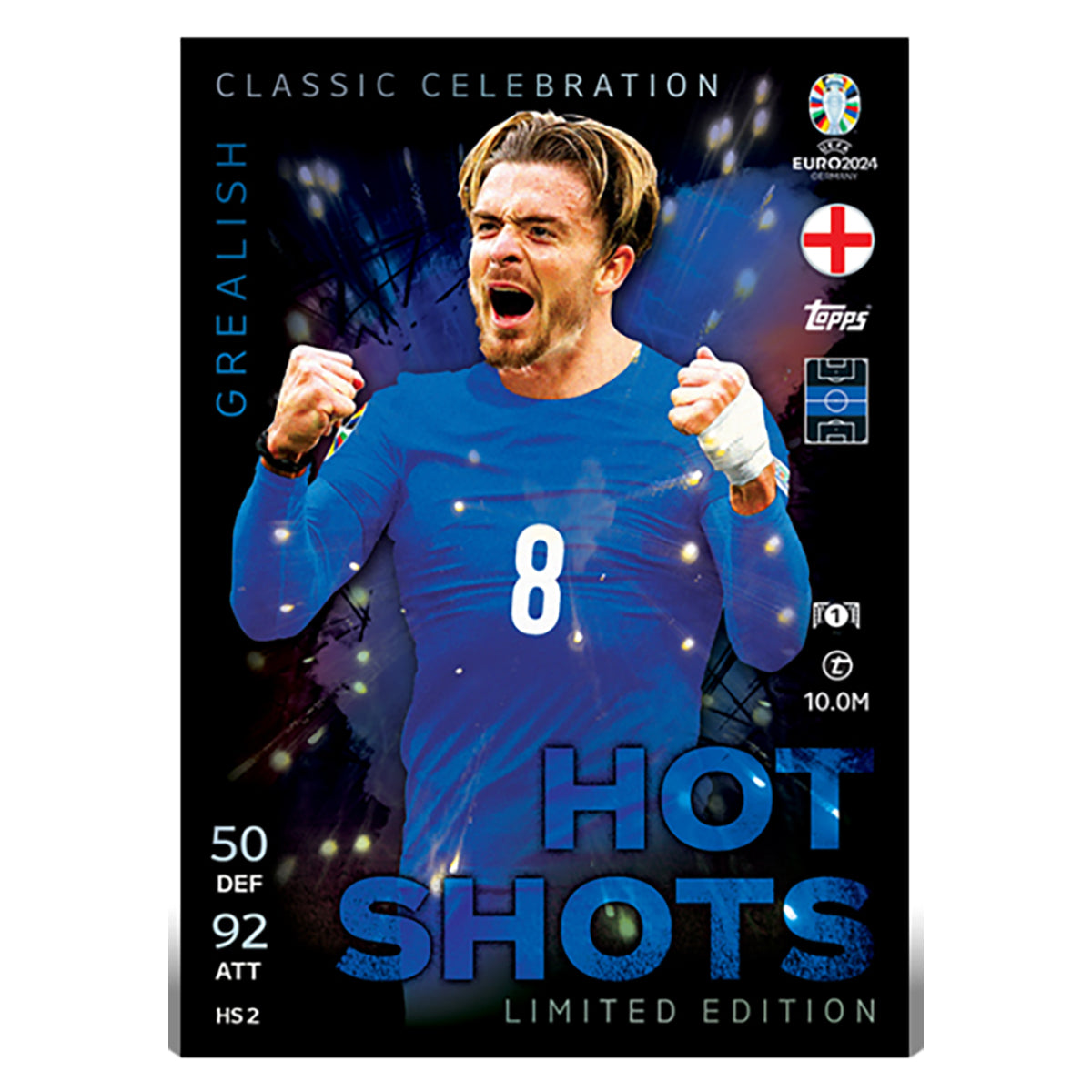 Topps Match Attax UEFA EURO 2024 Trading Cards Mega Tin 1: Hot Shots 10 Pack