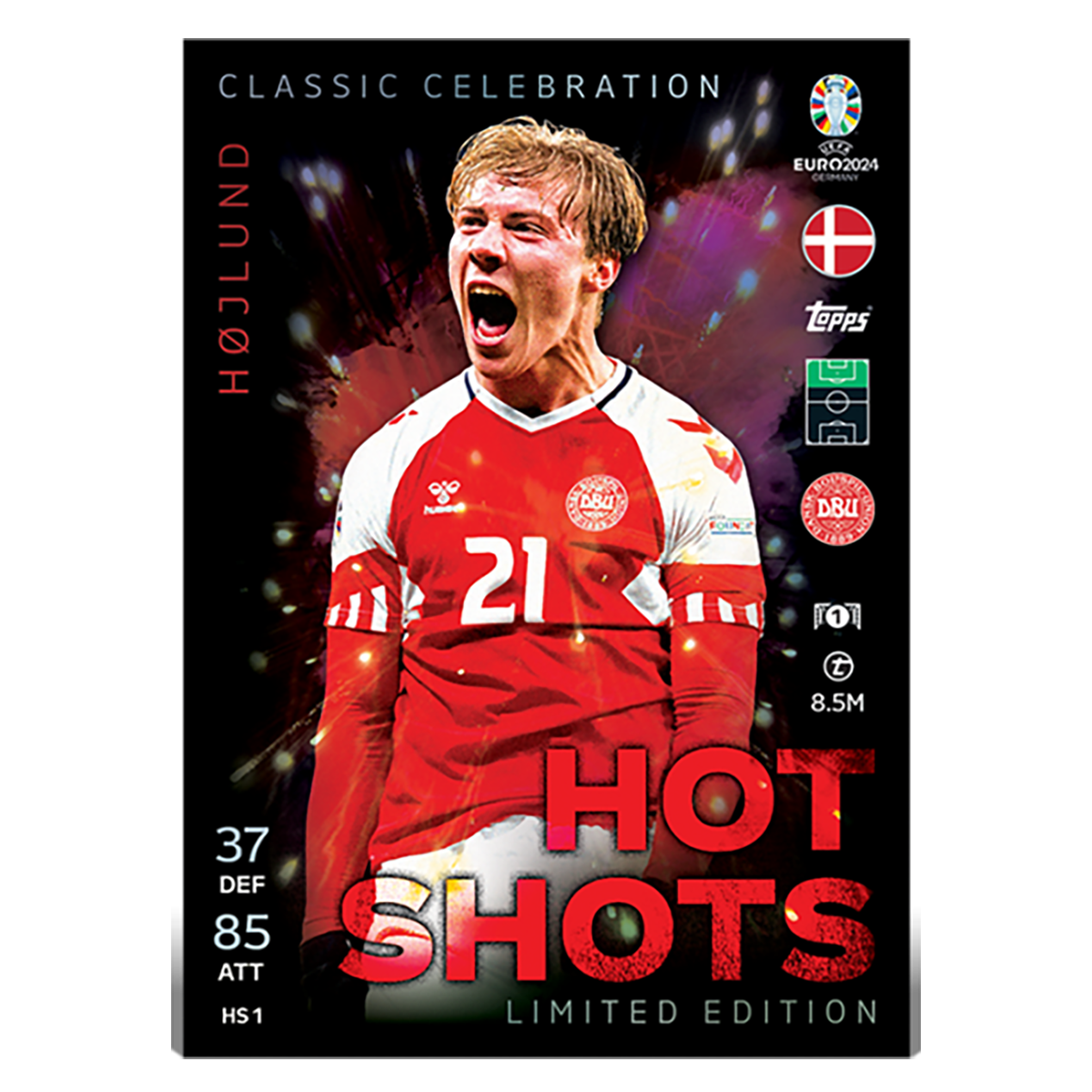 Topps Match Attax UEFA EURO 2024 Trading Cards Mega Tin 1: Hot Shots 10 Pack
