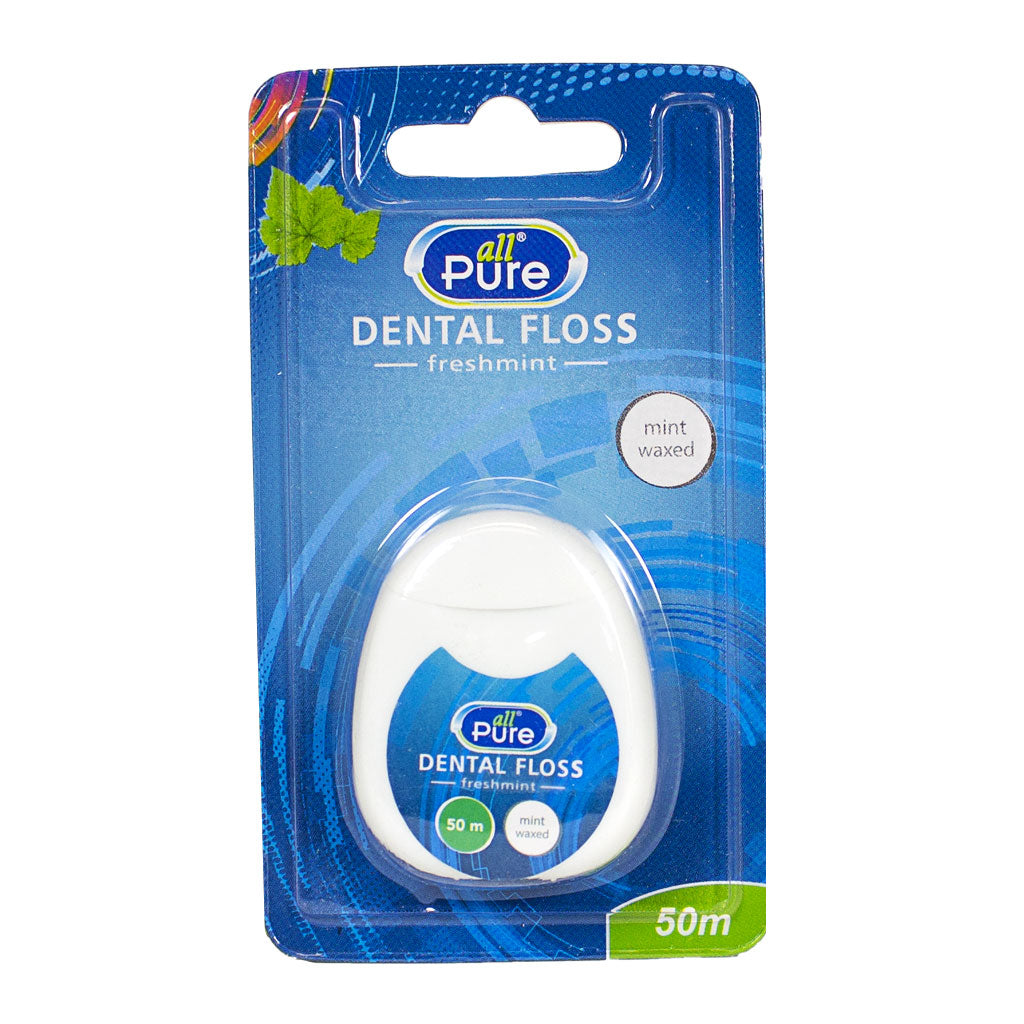All Pure Mint Waxed Dental Floss - 164 ft.
