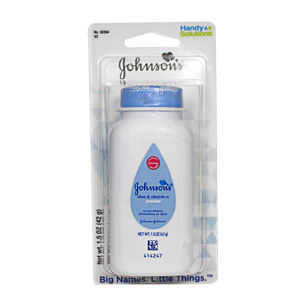 Johnson's Aloe and Vitamin E Baby Powder - 1.5 oz. Carded