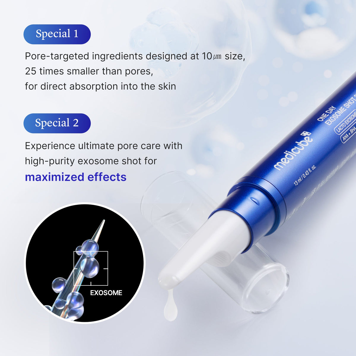 medicube One Day Exosome Shot Pore Ampoule 25000 13ml