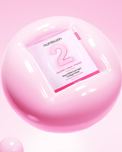 numbuzin No.2 Rose PDRN Overnight Collagen Mask 37g x 4 sheets