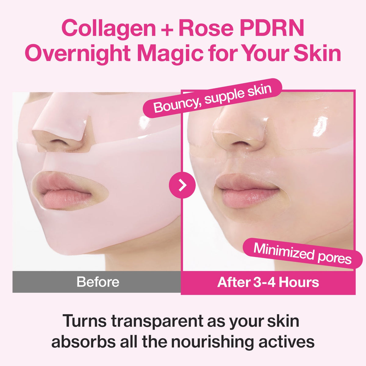 numbuzin No.2 Rose PDRN Overnight Collagen Mask 37g x 4 sheets