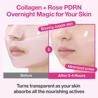 numbuzin No.2 Rose PDRN Overnight Collagen Mask 37g x 4 sheets