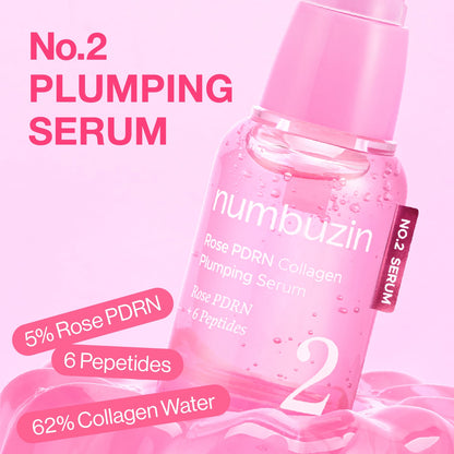 numbuzin No.2 Rose PDRN Collagen Plumping Serum Duo Stick Set 1.2ml x 10 pcs