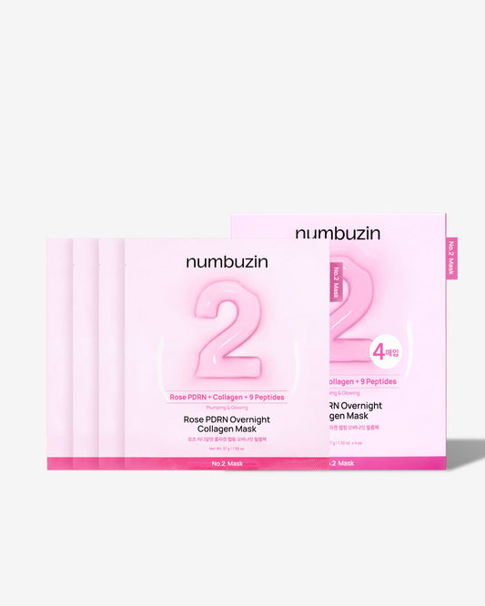 numbuzin No.2 Rose PDRN Overnight Collagen Mask 37g x 4 sheets