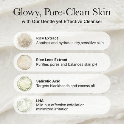 Arencia Rice + LHA Pore Control Rice Cake Cleanser 150g