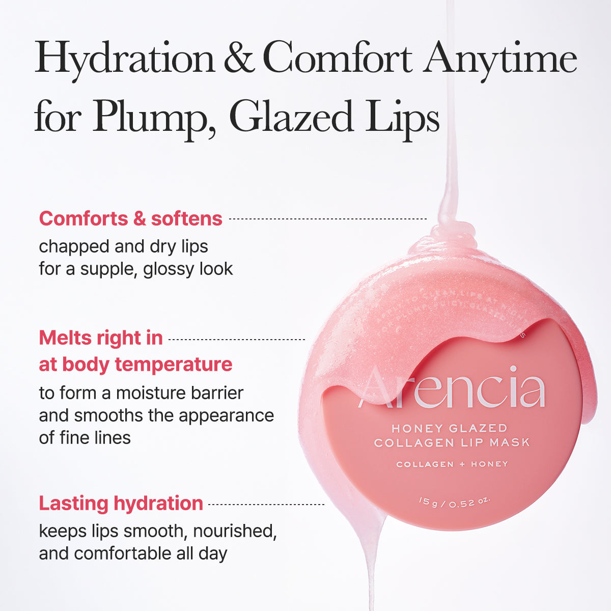 Arencia Honey Glazed Collagen Lip Mask 15g