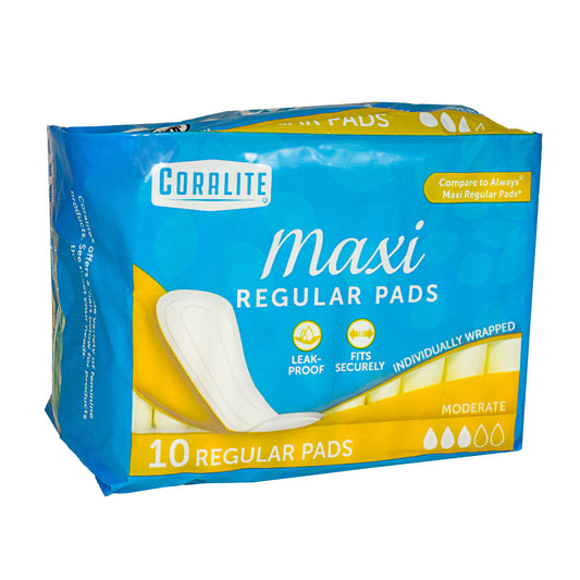 Coralite Regular Maxi Pads - 10 ct
