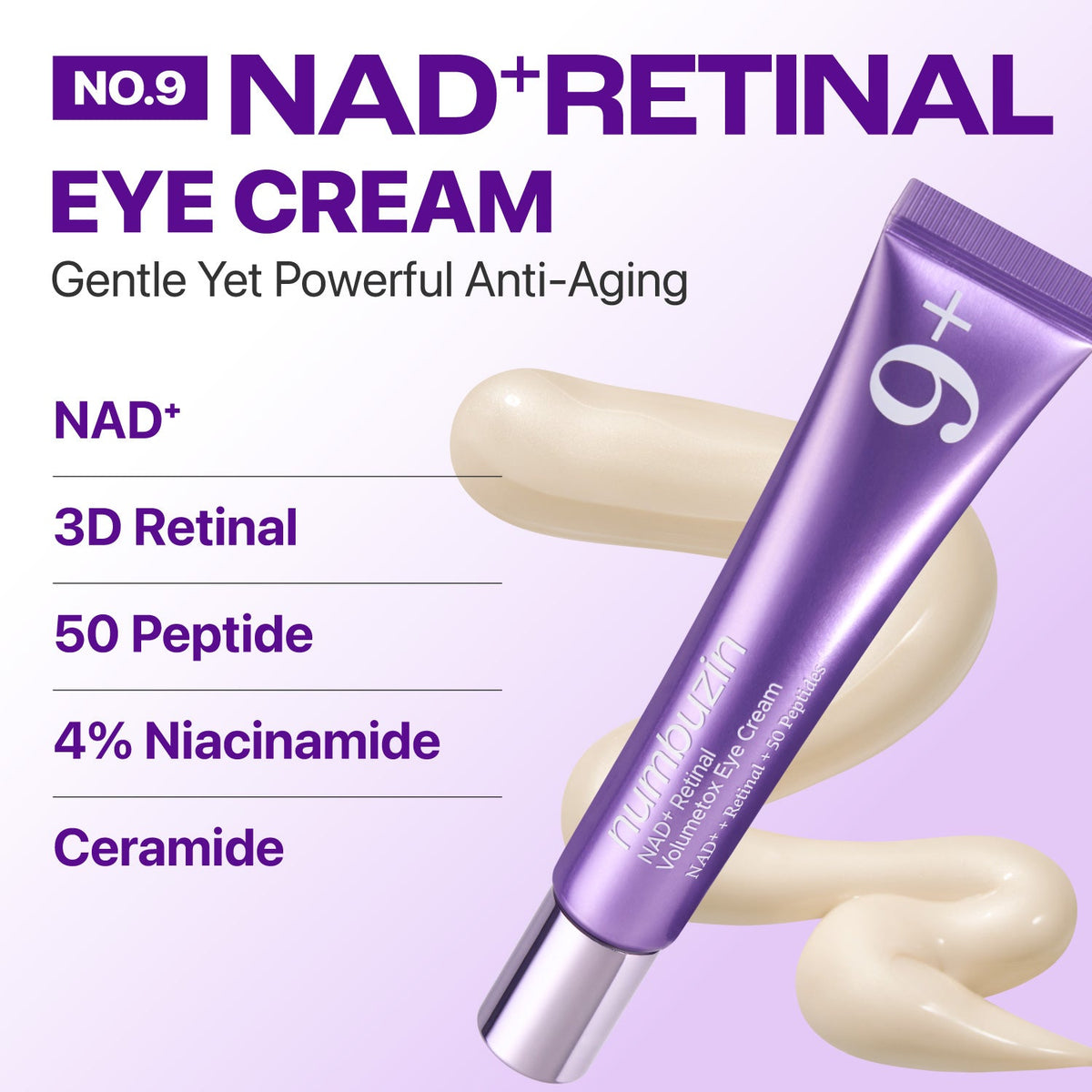 numbuzin No.9 NAD+ Retinal Volumetox Eye Cream Tube Type 20ml