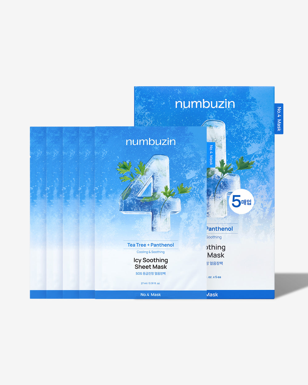 numbuzin No.4 SOS Icy Soothing Sheet Mask 27ml x 10 sheets